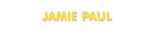 Der Vorname Jamie Paul